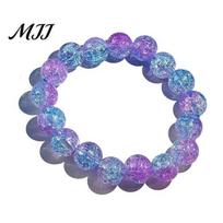 Beaded Bracelet Clear Faux Crystal Stretch Lightweight Hypoallergenic Women Girl Girls Round Gemstone Fashion Jewelry High Transparency Bead C