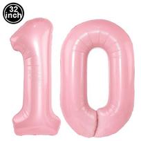 Number 10 Balloon 10 Digit Balloon Ten Blue Figure Green Globe 10th Birthday Big Large Red Pink Golden Black Colorful 32inch Other