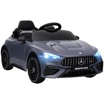 Elektrinis automobilis vaikams, „Mercedes“ dizainas, 12V varikliai, nuotolinio valdymo pultas, LED žibintai, muzika, vaikams nuo 3 iki 6 metų, pilkas 99 x 55 x 43 cm pilka