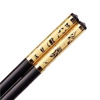 Luxury Gold Dragon Household Sushi Healthy Reusable Kitchenware Chopsticks Tableware Kitchen Tools All Gold