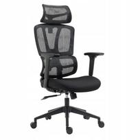 Black Ergonomic Swivel Chair for Study Office with Furnitex Backrest