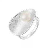 Handmade Irregular Geometry Pearl Adjustable Finger Rings For Women Fashion New Female Jewelry Gift Party Holiday Anillos one size