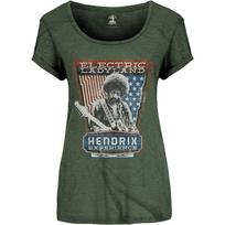 New Jimi Hendrix Ladies Slim Fit T-Shirt: Electric Ladyland OFFICIAL green XL
