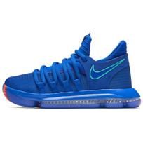 Nike KD 10 Slip Resistant Abrasion Resistant Low top Children's Basketball Shoes Blue Teenagers 918365-402 40