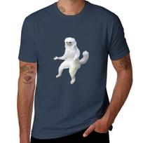 Confused Monkey Meme Sticker Tshirt Festival Casual Short Sleeve S
