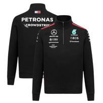 Cross-border fleece sweater thermal F1 racing suit sweater team long-sleeved stand-up collar thermal sports cycling off-road jacket XS