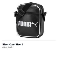 PUMA Leather Shoulder Bag, Crossbody Bag Regular Unisex Black 076641-01 One Size 1