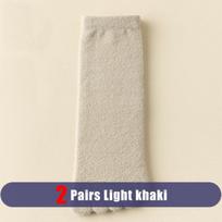 2 Pairs Thick Five Finger Socks Women Winter Thermal Solid Fluffy Warm No Heel Floor Toe Against Against Against Cold Snow Socks EU35-39