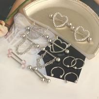 14Pcs Nipple Jewelry Rings Barbell Bar Hoop Retainer Piercing