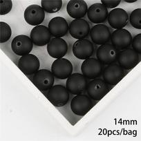Matte Black Acrylic Pearl Beads Imitation Pearl Round Spacers 220-4500 Pcs Options 14mm 310pcs