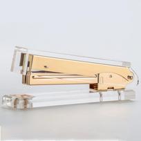 StudyPro Acrylic Stapler Set for Students, Portable Desktop Organizer with 1000 Staples - School Office Supplies Y Acrylic  Stapler beige