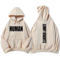 Human Lenny Kravitz Printing Hoodies Winter Fleece Long Sleeve Hooded Sweatshirt Men Women Clothes Graphic Print Hoody S