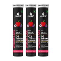 Auric Get Slim Effervescent, Power Of Green Coffee | 20 Tablets 50gm 0.1lbs Each Pack Of 3