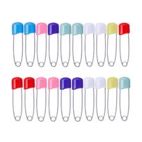 100pcs Colorful Plastic Head Safety Pin Locking Baby Cloth Diaper Nappy Pins DIY Jewelry Making for Quilting Knitting 1