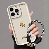 For OPPO A5 Pro 4G 5G Case Cute 3D Gold Horse With Lanyard Phone Case For OPPO A5 Pro 5G Matte Soft Silicone Cover Oppo A5 Pro 4G&With Lanyard