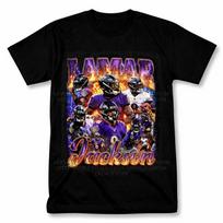 Lamar Jackson Baltimore Ravens Graphic T shirt Vintage Style Football Tee XL