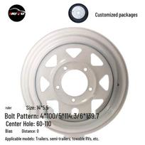 14-inch Steel Trailer Wheel Rim Hub for RV, ATV, Yacht with 4/5/6 Holes 14x5, 5x114.3