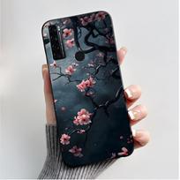 For TCL 20 SE Case 20SE Silicone Flower painted TPU Black Funda for TCL 20 SE Case TCL20SE TCL20 SE Protector Coque etui Shell TCL 20 SE