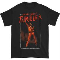Vintage Michael Jackson Video Poster MJ Thriller TShirt 100 Cotton ONeck Summer Short Sleeve Casual Unisexs Tshirt Size S3XL S brown