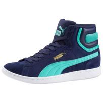 (WMNS) PUMA Vikky Mid 'Navy White' Women's 356716-03 EU 37