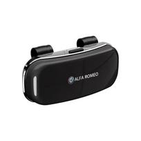 Car Sun Visor Glasses Case Car Sunglasses Storage Box For Alfa Romeo 156 159 147 4C 8C 166 Giulia Giulietta Mito Stelvio Spider juoda
