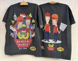 Vintage Beavis And Butt Head Work Sucks Burger World Mens XL T-Shirt REPRINT L