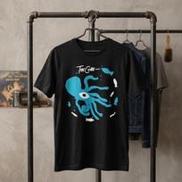 The Cure Shirt Blue Octopus Fish Graphic Goth Rock Band Music Black Unisex T-Shirt XXXL