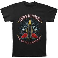 Men's Guns N Roses Night Train Slim Fit T-shirt Small Black S