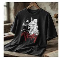 Berserk Inspired Anime Shirt, Vintage Washed Manga Tee, Dark Fantasy Graphic T Shirt, Anime Streetwear, Oversized Cotton Shirt XL
