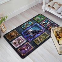 Cyber Goat Profiles Pattern Rug Floor Mat for Living Room or Bedroom Soft and Comfortable Carpet a Gift for Birthday and Holiday. 40x60cm( 15x23in )