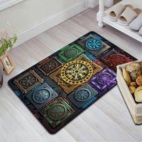 Compass Symbols Pattern Rug Floor Mat for Living Room or Bedroom Soft and Comfortable Carpet a Gift for Birthday and Holiday. 40x60cm( 15x23in )