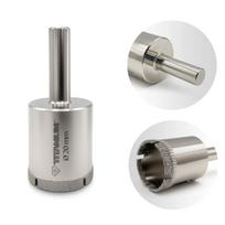 Diamond hole saw drill bit for wet stoneware, glass, tiles 22mm TITANIUM