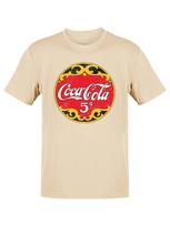 Coca-Cola Official Licensed 5 Cents Classic Nostalgic Logo Mens T-shirt XXL