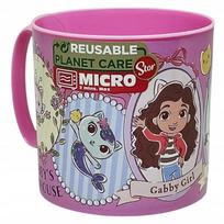 Gabi Cat House Plastic cup with handle for children's drinks 265 ml