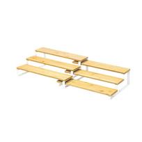 Detachable 3 Tier Spice Rack Bamboo Spice Condiment Shelf Cosmetics Storage Rack  For Kitchen