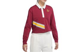 Nike Drop Shoulder Sleeve T Shirt Women's Rush Brown Red DQ9148 S