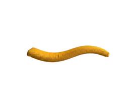 Metal Cat Shelf Wave 75cm Asymmetrical Left Mustard