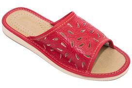 Red women's slippers, comfortable home slippers, women's flip-flops 41