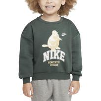 Nike Sweatshirt Icon Fleece Lined Crew Neck Comfortable Vintage Green Children Aged 3 7 Years Old IB5838-338 3T