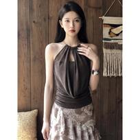 Women's French Halter Neck Tank Top S