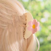 Rhinestone Flower Acetate Hair Claw Hairpin Back Head Hair Grab Cute Sakura Barrettes  Daily Style7