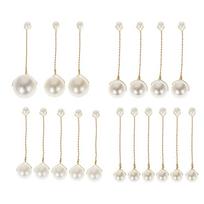 18Pcs/Set Folding Faux Pearl Hair Pin Double Head Bridal Hair Jewelry  For Weddings,Parties 18Pcs/Set