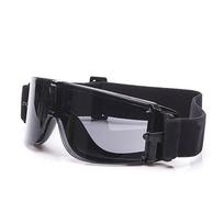 Tactical Desert Goggle With 3 Interchangeable Lenses Windproof Safety Glasses Outdoor Shooting Cycling Hiking Black