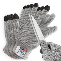 2 pairs HPPE Wood Carving Gloves Uniform Size Kitchen Gloves Whittling Gloves Cooking Gloves  Family gray