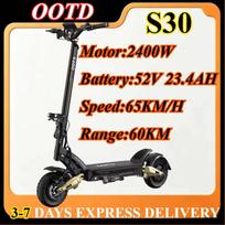 2026 OOTD S30 Foldable Off-Road Electric Scooter, 2400W Dual Motor, 52V 23.4AH Battery, 10  All-Terrain Tires