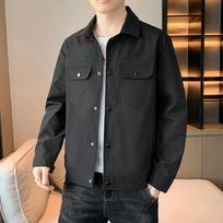 Men's High-End Lapel Casual Jacket: Trendy Short Windbreaker for Spring & Autumn L