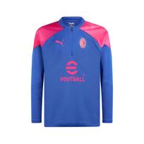 Puma Ac Milan Drycell Training 2023/24 Series 1/4 Zip Long Sleeve Training Comfortable Dry Football Shirt Men tops Blue 772241-14 L