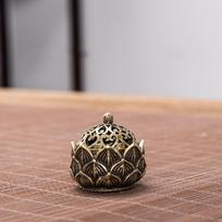 Incense Burner Feng Shui Lotus Zen Coil Holder Censer for Aromatherapy Tea House Meditation Tabletop Decoration