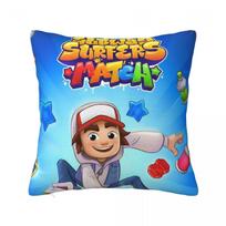 Subway Surfers Game Jake Pillow Cover Fashion Pillow Case For Chair Sofa Home Decoration Cushion Cover Pillowcases Birthday Gift 12x12Inch