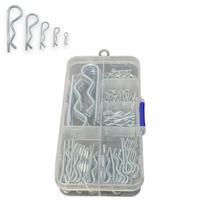100 pcs Cotter Pins Spring Connectors 2 Mm, R-Clips Splint Assortment Galvanised Spring Pins Safety Pins Set